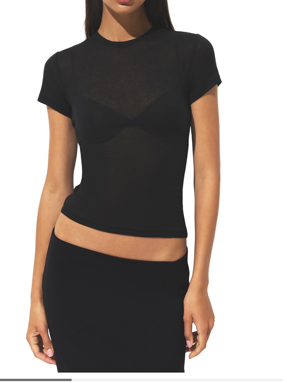 Skim’s sheer cotton ribbed T